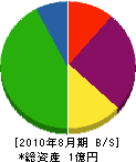 松本造園土木 貸借対照表 2010年8月期