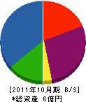 小泉建設 貸借対照表 2011年10月期