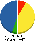 松木建設 貸借対照表 2011年6月期