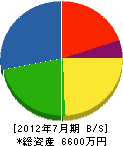 黒田建設 貸借対照表 2012年7月期