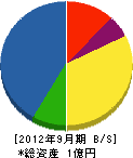 石母田電業社 貸借対照表 2012年9月期