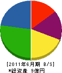 栗東総合産業 貸借対照表 2011年6月期