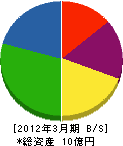 小阪設備工業 貸借対照表 2012年3月期