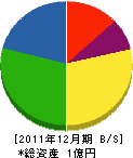 中川塗装 貸借対照表 2011年12月期