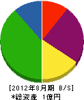 浜松ロックセンター 貸借対照表 2012年8月期