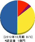 荻野ゴム工業 貸借対照表 2012年10月期