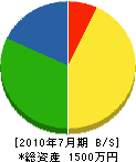 田崎建設 貸借対照表 2010年7月期