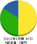 山崎電設 貸借対照表 2012年3月期