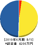 東信電気 貸借対照表 2010年6月期