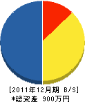 松永電機商会 貸借対照表 2011年12月期 松永電機商会 貸借対照表 2011年12月期