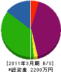 大矢工務店 貸借対照表 2011年3月期
