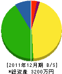 ワタナベ工業 貸借対照表 2011年12月期