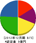 花住ホーム 貸借対照表 2012年12月期