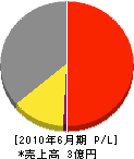 日本自動ドア販売 損益計算書 2010年6月期