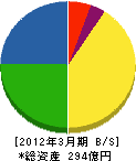 瀧上工業 貸借対照表 2012年3月期