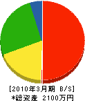 竹川電気 貸借対照表 2010年3月期