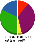 岩崎商事 貸借対照表 2012年8月期