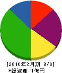 田中産業 貸借対照表 2010年2月期