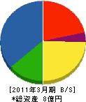 新日本緑地 貸借対照表 2011年3月期