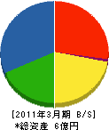 田辺工務店 貸借対照表 2011年3月期