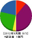 総合建設業タムラ 貸借対照表 2012年9月期