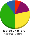 籾山工業 貸借対照表 2012年3月期