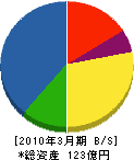 日本コンベヤ 貸借対照表 2010年3月期