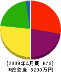 小川水道 貸借対照表 2009年4月期