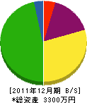 毎田造園 貸借対照表 2011年12月期 毎田造園 貸借対照表 2011年12月期
