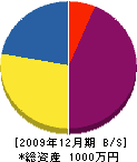 増渕建設 貸借対照表 2009年12月期