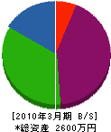 濱野商会 貸借対照表 2010年3月期