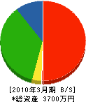 西沢電機 貸借対照表 2010年3月期