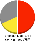 横須賀設備工業 損益計算書 2009年3月期