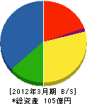 日本ビソー 貸借対照表 2012年3月期
