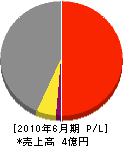 会津電気工事 損益計算書 2010年6月期