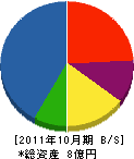 賛京建設 貸借対照表 2011年10月期