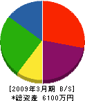 前田組 貸借対照表 2009年3月期