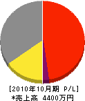 横田設備 損益計算書 2010年10月期