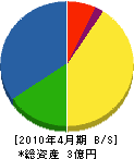 佐栄電気 貸借対照表 2010年4月期