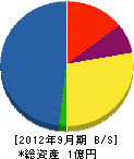 昭和産業 貸借対照表 2012年9月期