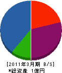 中野商会 貸借対照表 2011年3月期