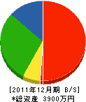 公陽クレーン 貸借対照表 2011年12月期