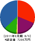 田村金物商店 貸借対照表 2011年8月期