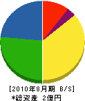 静岡無線サービス 貸借対照表 2010年8月期