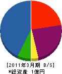 福澤 貸借対照表 2011年3月期