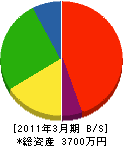 竹田工業所 貸借対照表 2011年3月期