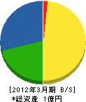 太田市管工事（同） 貸借対照表 2012年3月期