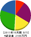 竹内エンジニア建設 貸借対照表 2011年10月期