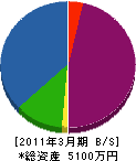 竹松組 貸借対照表 2011年3月期
