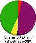 小俣組 貸借対照表 2011年12月期